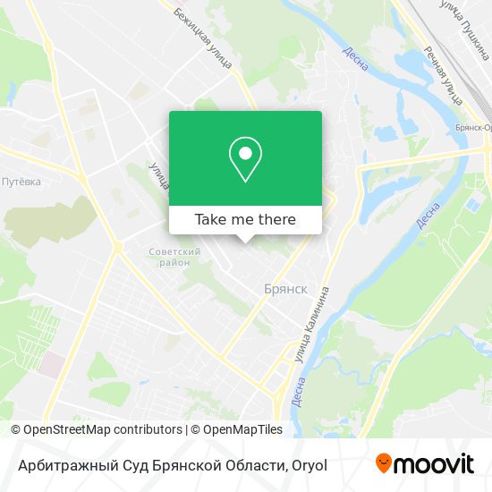 Арбитражный Суд Брянской Области map