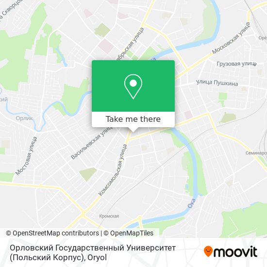 Орловский Государственный Университет (Польский Корпус) map