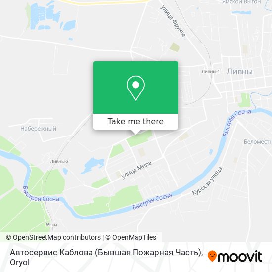 Автосервис Каблова (Бывшая Пожарная Часть) map