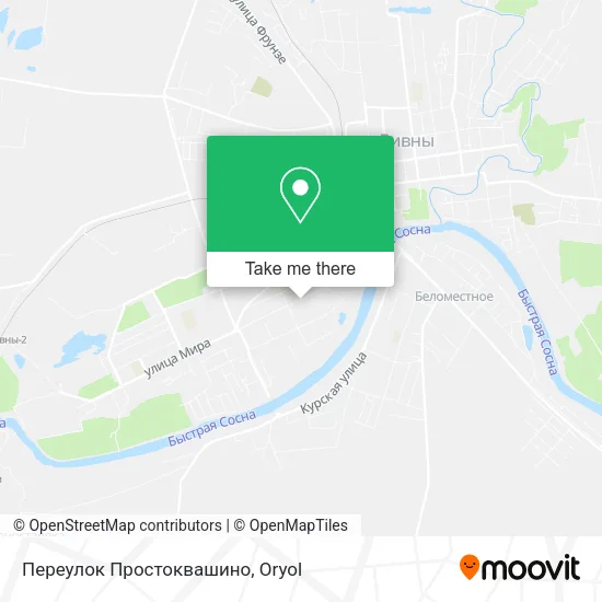 Переулок Простоквашино map