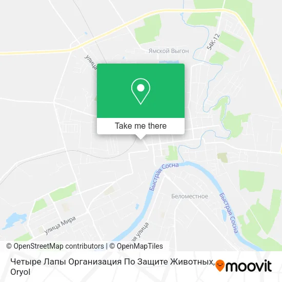 Четыре Лапы Организация По Защите Животных map