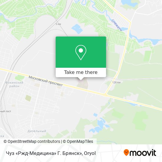 Чуз «Ржд-Медицина» Г. Брянск» map