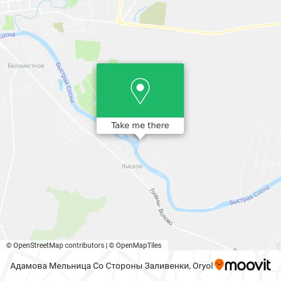 Адамова Мельница Со Стороны Заливенки map