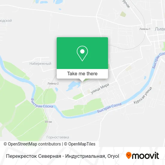 Перекресток Северная - Индустриальная map