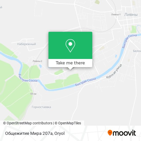 Общежитие Мира 207а map