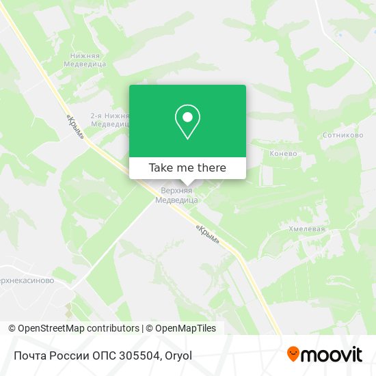 Почта России ОПС 305504 map