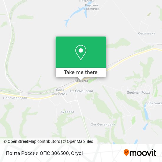 Почта России ОПС 306500 map