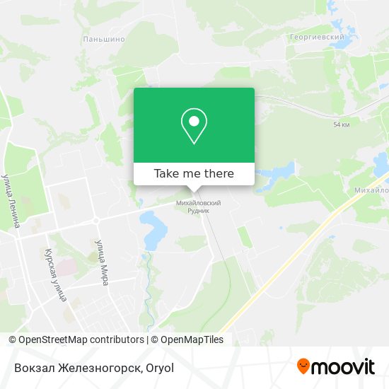 Вокзал Железногорск map