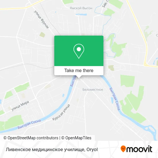 Ливенское медицинское училище map