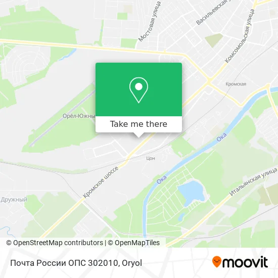 Почта России ОПС 302010 map