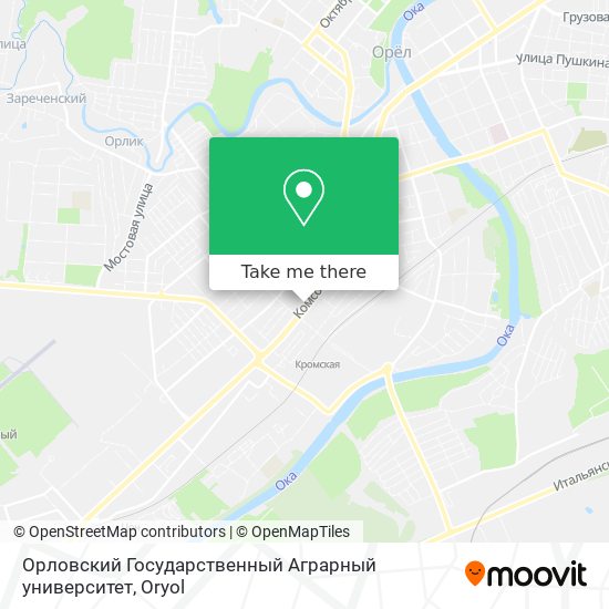 Орловский Государственный Аграрный университет map