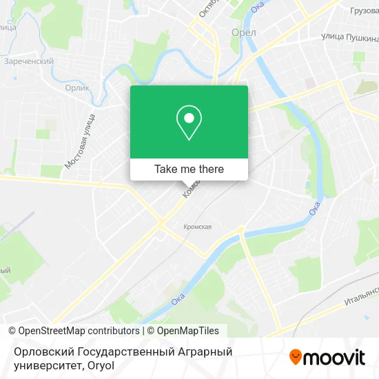 Орловский Государственный Аграрный университет map