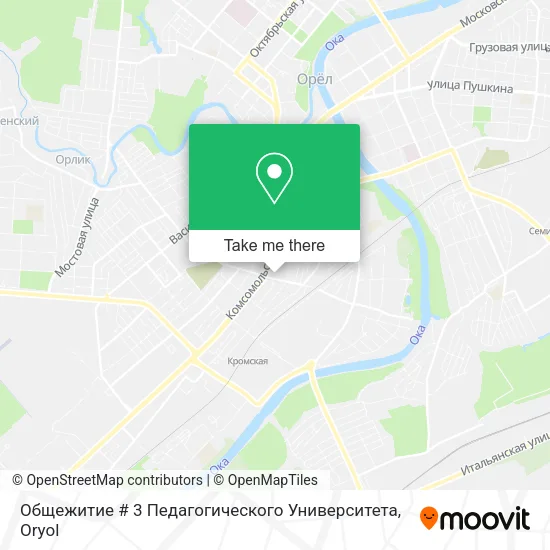 Общежитие # 3 Педагогического Университета map
