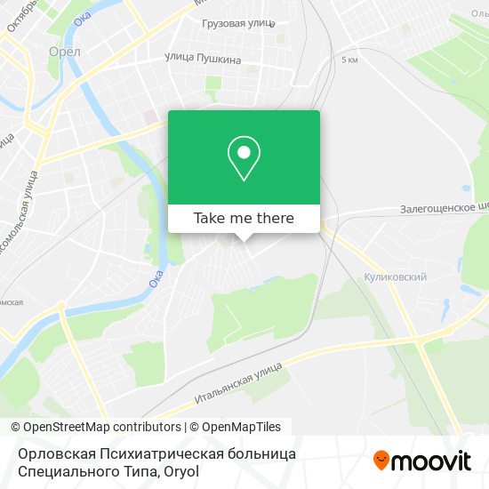 Орловская Психиатрическая больница Специального Типа map