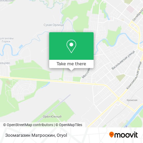 Зоомагазин Матроскин map