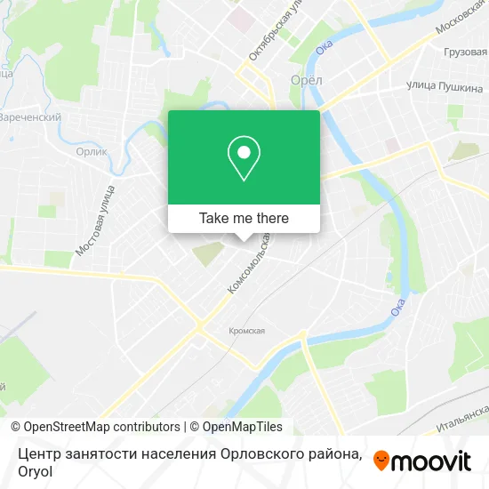 Центр занятости населения Орловского района map
