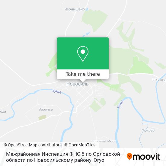 Межрайонная Инспекция ФНС 5 по Орловской области по Новосильскому району map
