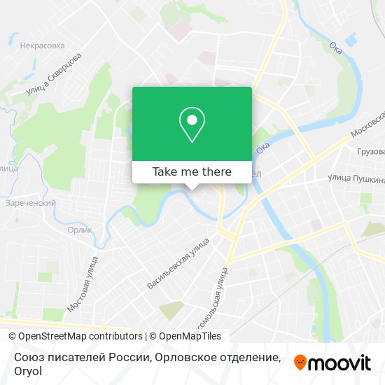 Союз писателей России, Орловское отделение map