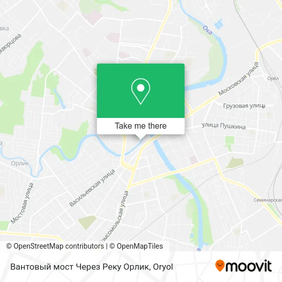Вантовый мост Через Реку Орлик map