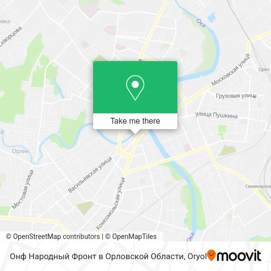 Онф Народный Фронт в Орловской Области map