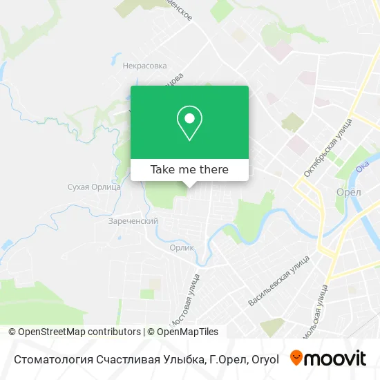 Стоматология Счастливая Улыбка, Г.Орел map
