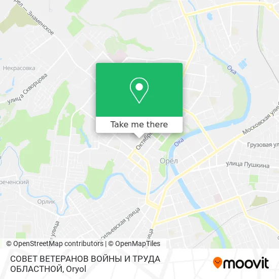 СОВЕТ ВЕТЕРАНОВ ВОЙНЫ И ТРУДА ОБЛАСТНОЙ map