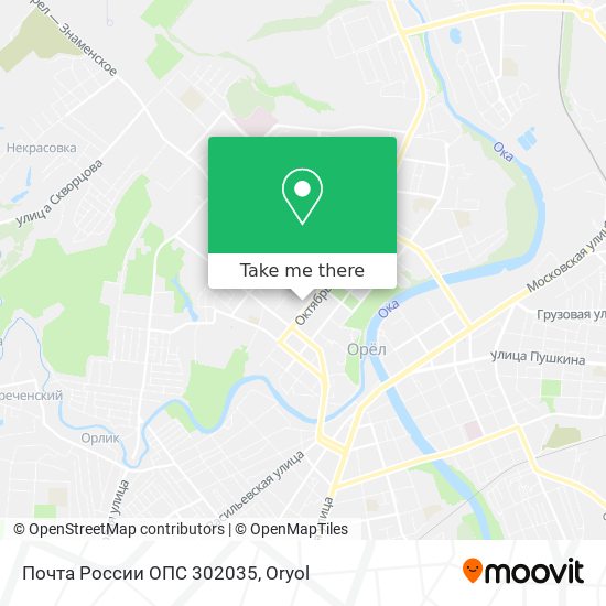 Почта России ОПС 302035 map