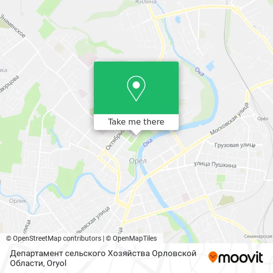 Департамент сельского Хозяйства Орловской Области map