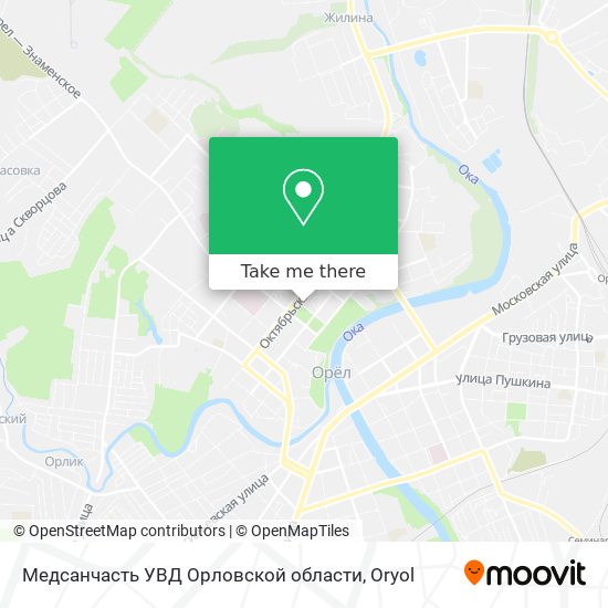 Медсанчасть УВД Орловской области map