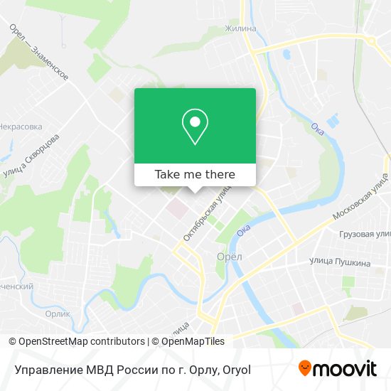 Управление МВД России по г. Орлу map