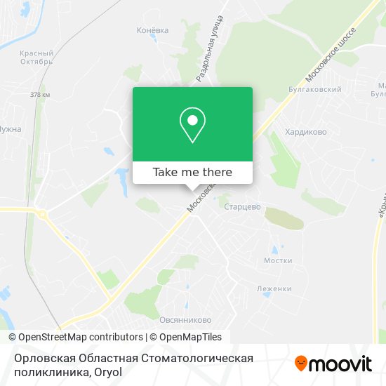 Орловская Областная Стоматологическая поликлиника map