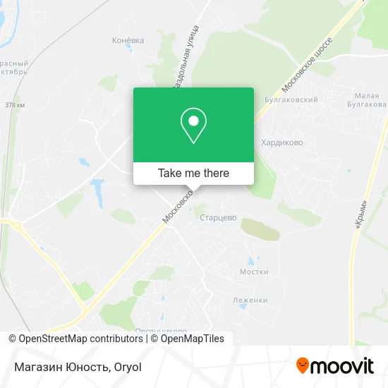 Магазин Юность map