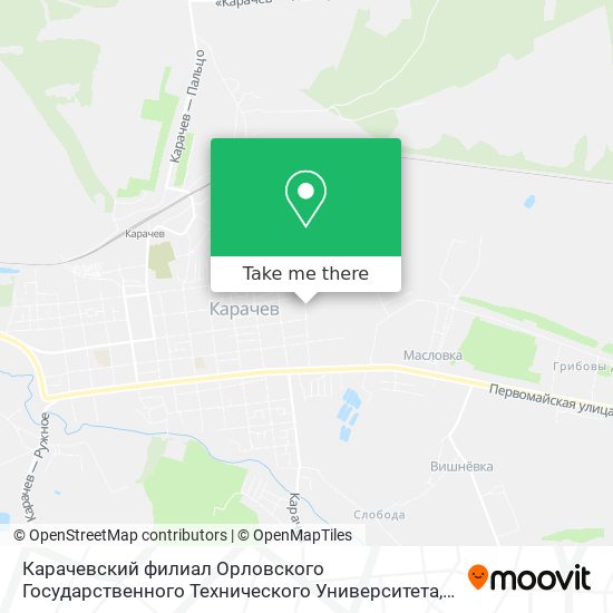 Карачевский филиал Орловского Государственного Технического Университета map
