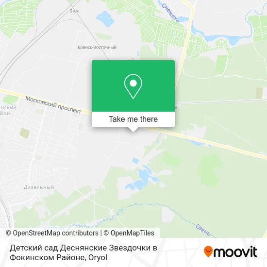 Детский сад Деснянские Звездочки в Фокинском Районе map