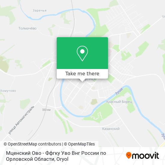 Мценский Ово - Ффгку Уво Внг России по Орловской Области map