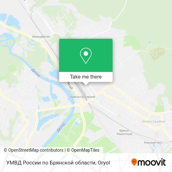 УМВД России по Брянской области map
