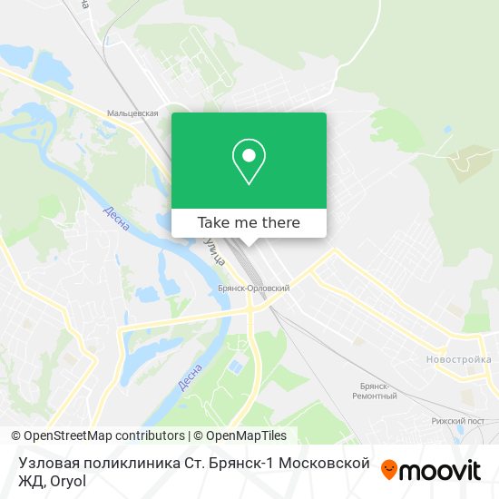 Узловая поликлиника Ст. Брянск-1 Московской ЖД map