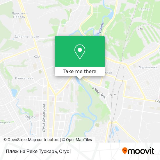 Пляж на Реке Тускарь map