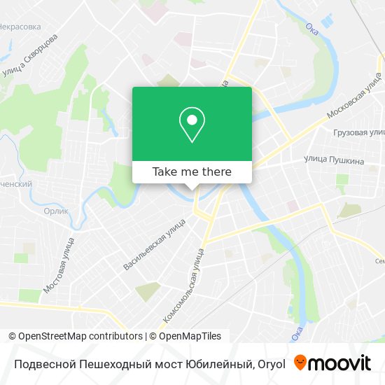 Подвесной Пешеходный мост Юбилейный map