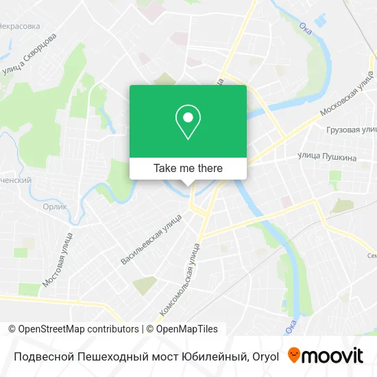 Подвесной Пешеходный мост Юбилейный map
