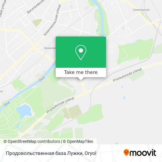 Продовольственная база Лужки map