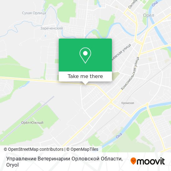 Управление Ветеринарии Орловской Области map