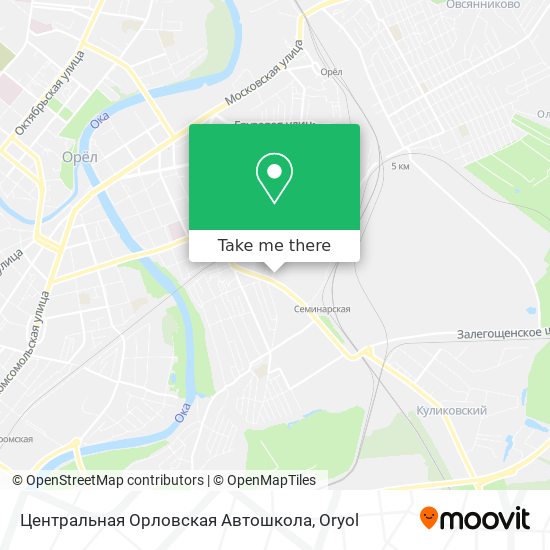 Центральная Орловская Автошкола map