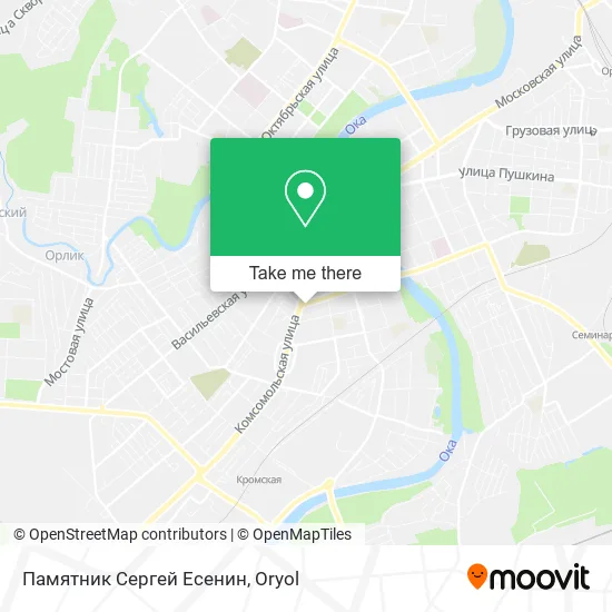 Памятник Сергей Есенин map