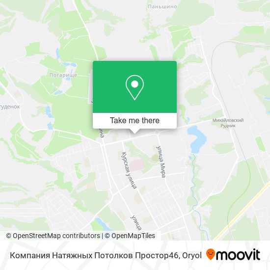 Компания Натяжных Потолков Простор46 map