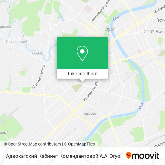 Адвокатский Кабинет Комендантовой А.А map