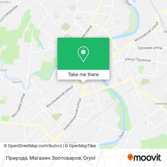 Природа, Магазин Зоотоваров map