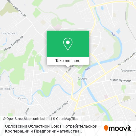 Орловский Областной Союз Потребительской Кооперации и Предпринимательства Общественная Организация. map