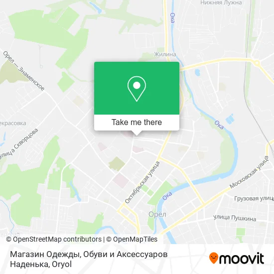 Магазин Одежды, Обуви и Аксессуаров Наденька map