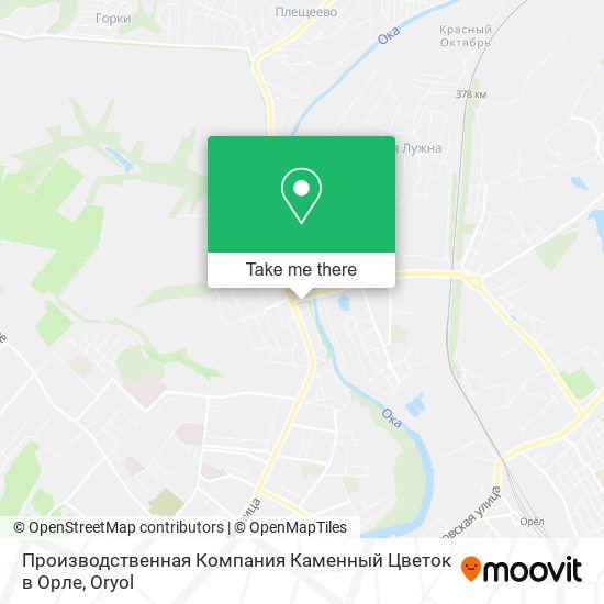 Производственная Компания Каменный Цветок в Орле map